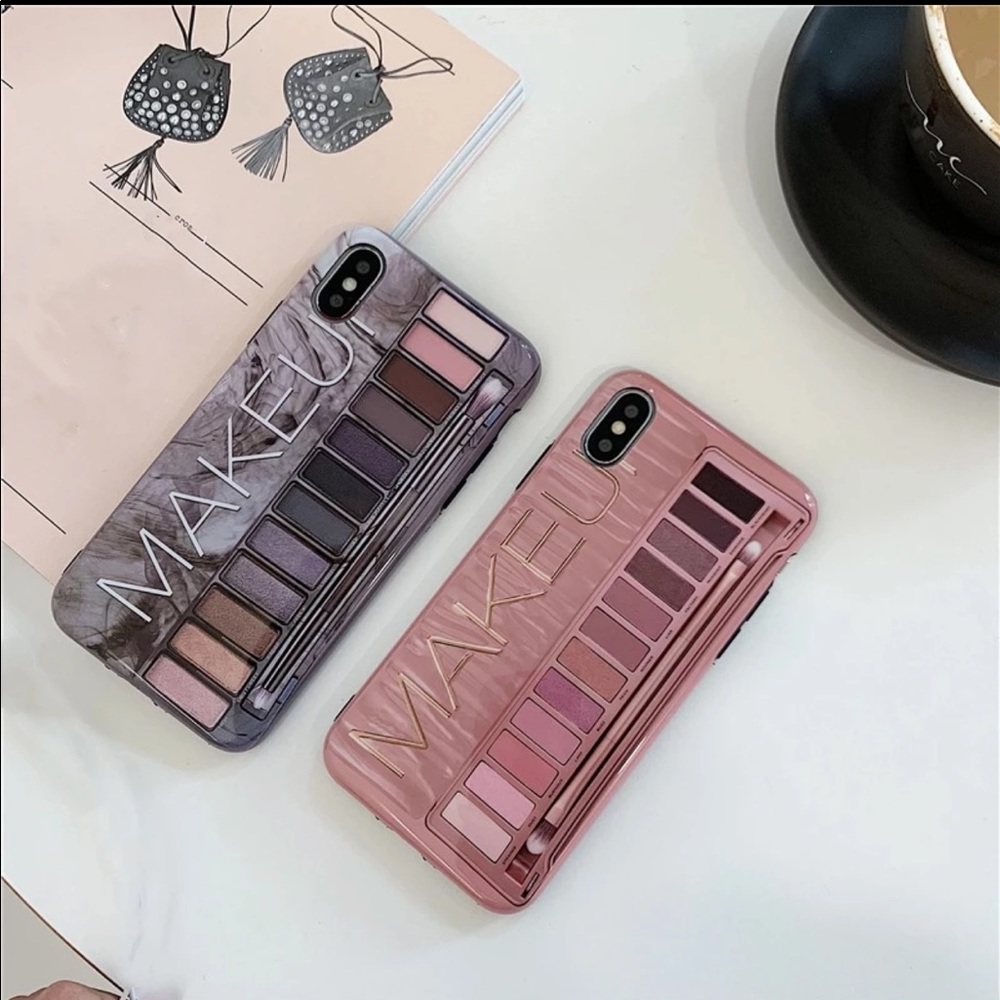 Pink IPhone XS MAX Soft material MAKEUP Phone Case - Picture 5 of 5